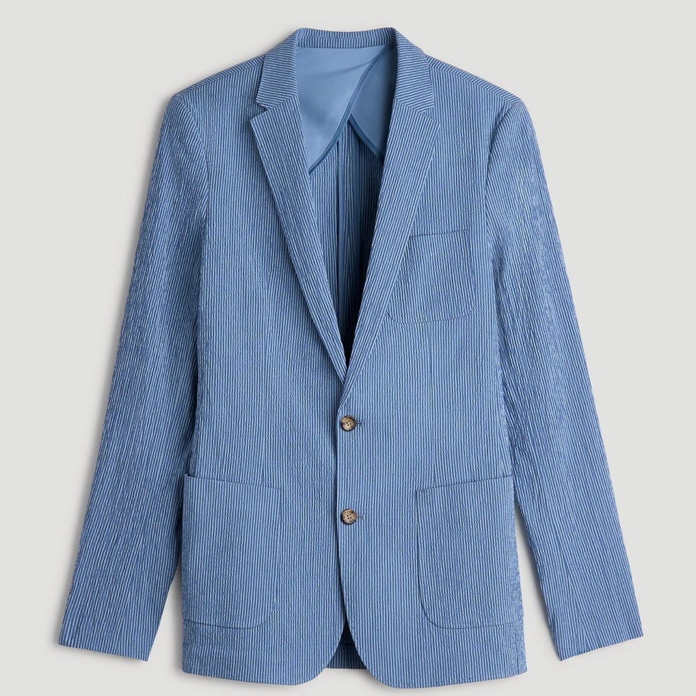 American Tall Stretch Seersucker Sport Jacket Blazer for Tall Men Size MT‎ NWT